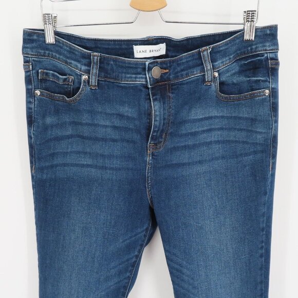 Lane Bryant Womens Plus 14 High Rise Boot Straight Fit Dark Blue Denim Jeans - Picture 2 of 9